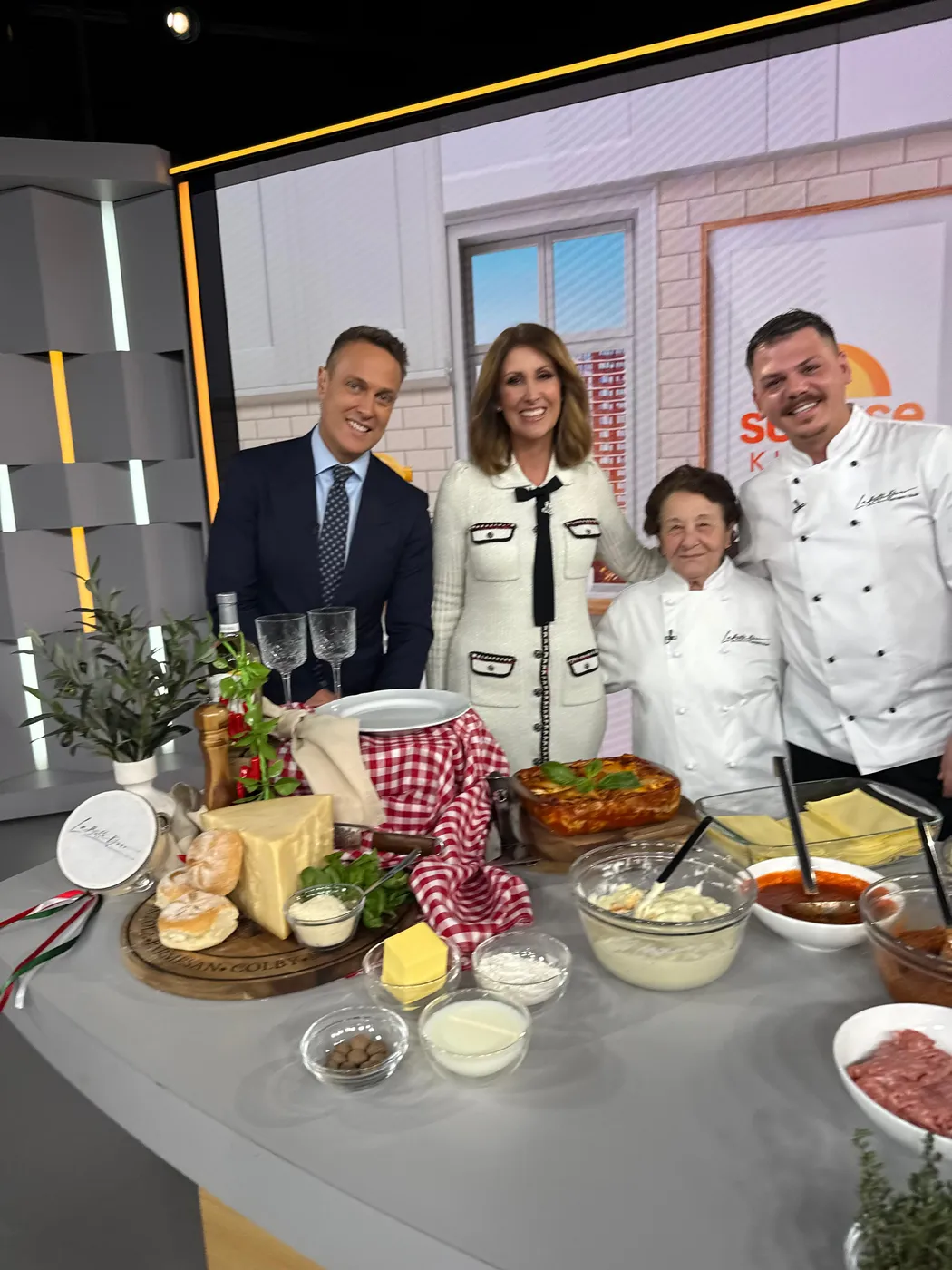 Chef Gabriele Franco on Sunrise for World Lasagna Day