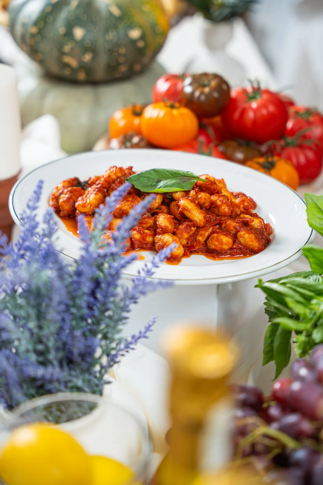 Plate of gnocchi al pomodoro