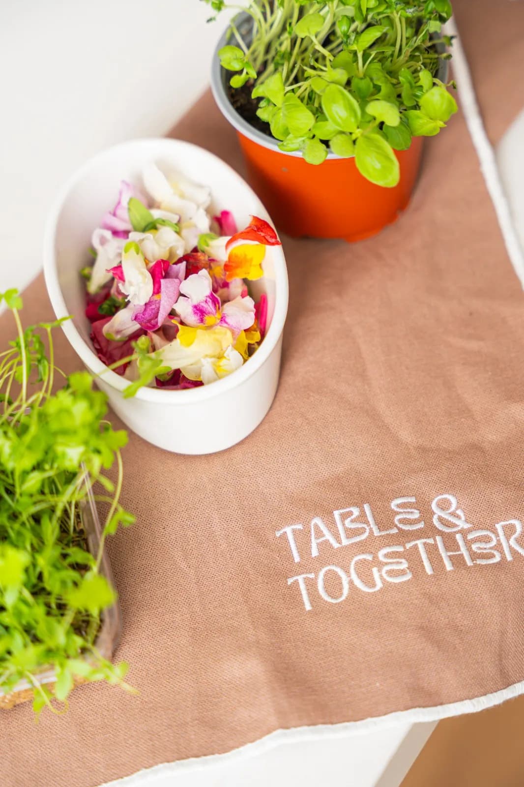 Edible flowers and microgreens for plating